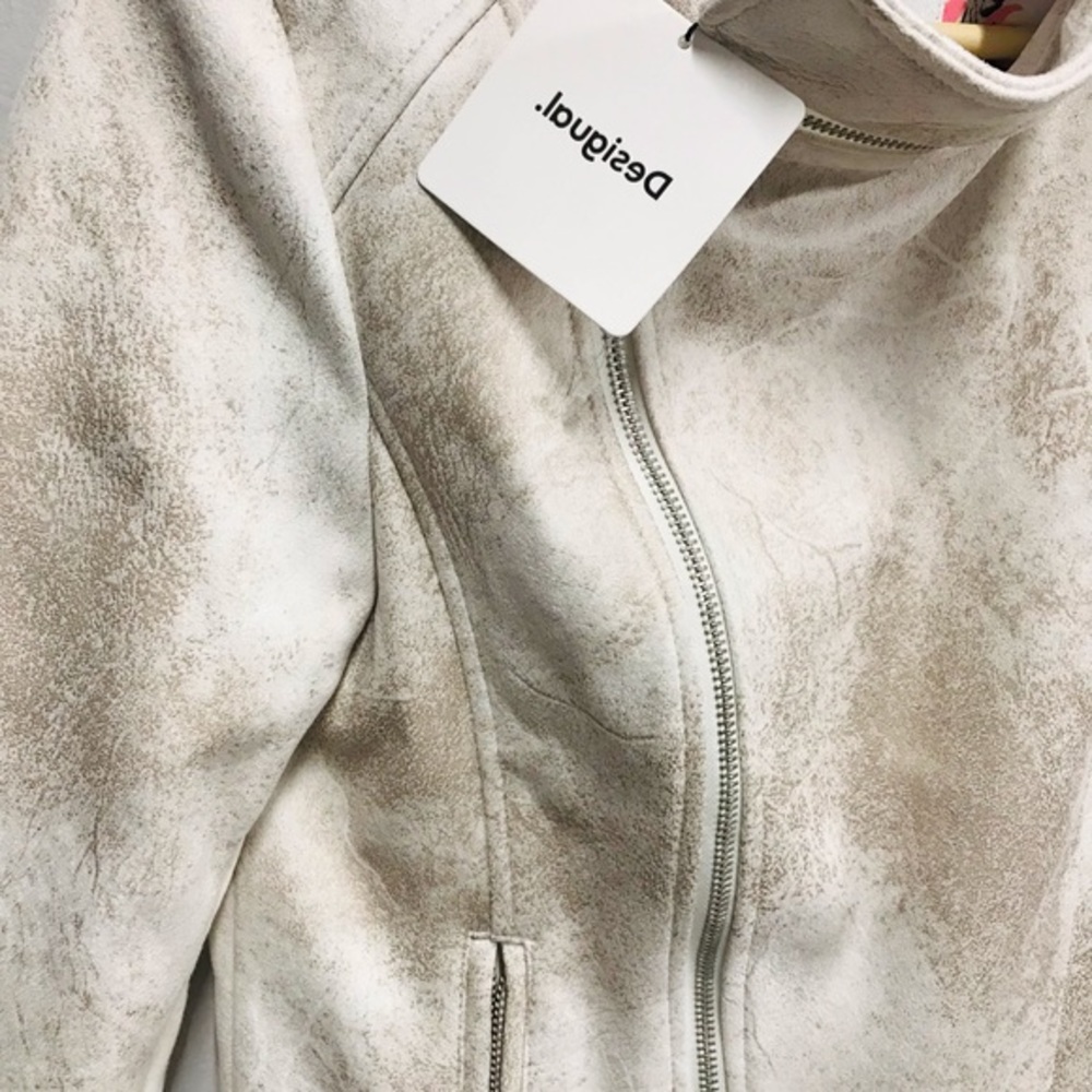 Desigual Neutral Biker Jacket sample NWT - Picture 4 of 6